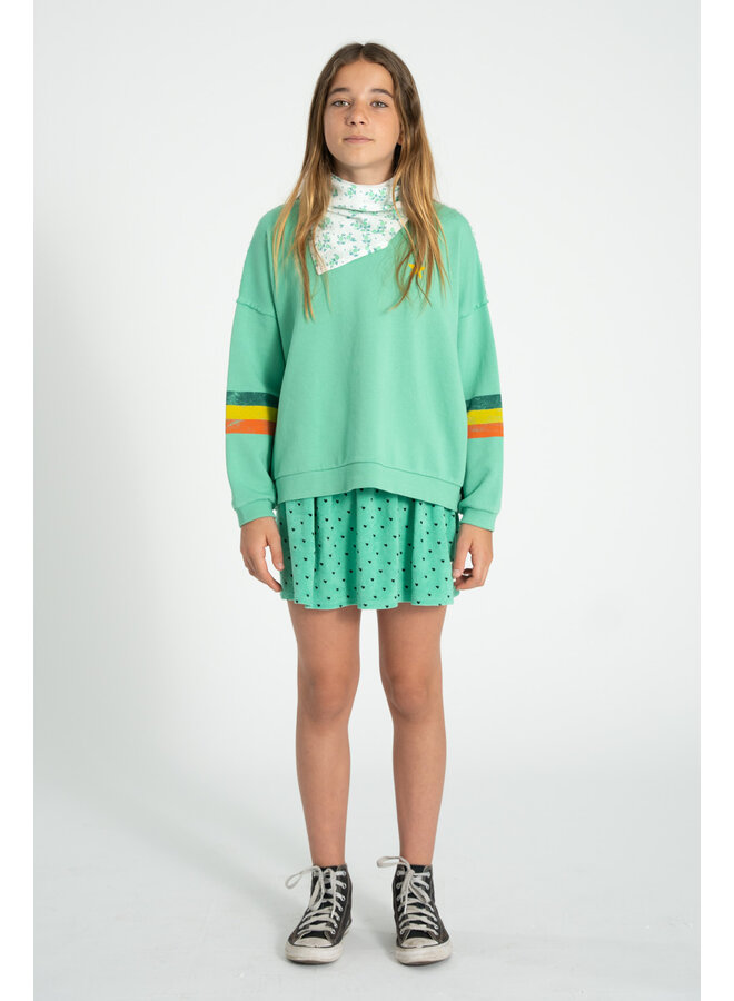Piupiuchick - Sweatshirt - Green w/ multicolor stripes