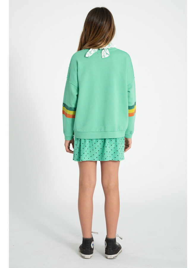 Piupiuchick - Sweatshirt - Green w/ multicolor stripes