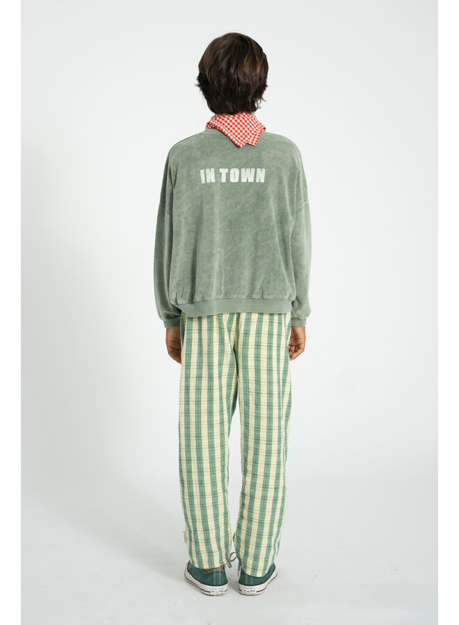 Piupiuchick - Sweatshirt - Washed green w/ "best friend" print