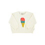 Piupiuchick - Sweatshirt - Ecru w/ ice cream print