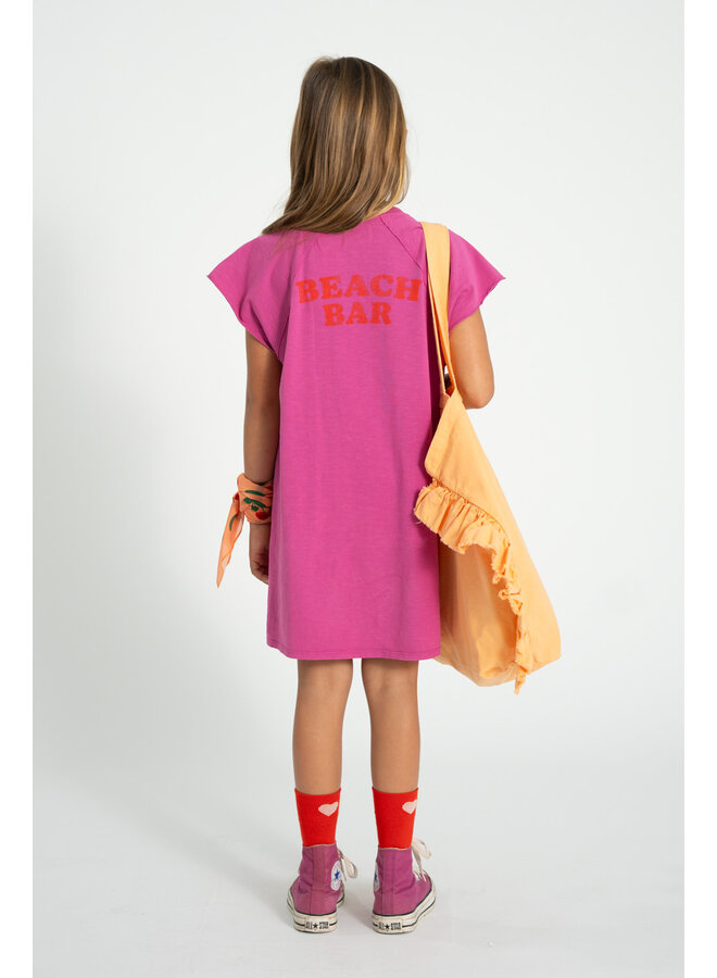 Piupiuchick - T-shirt dress - Fuchsia w/ ice cream print