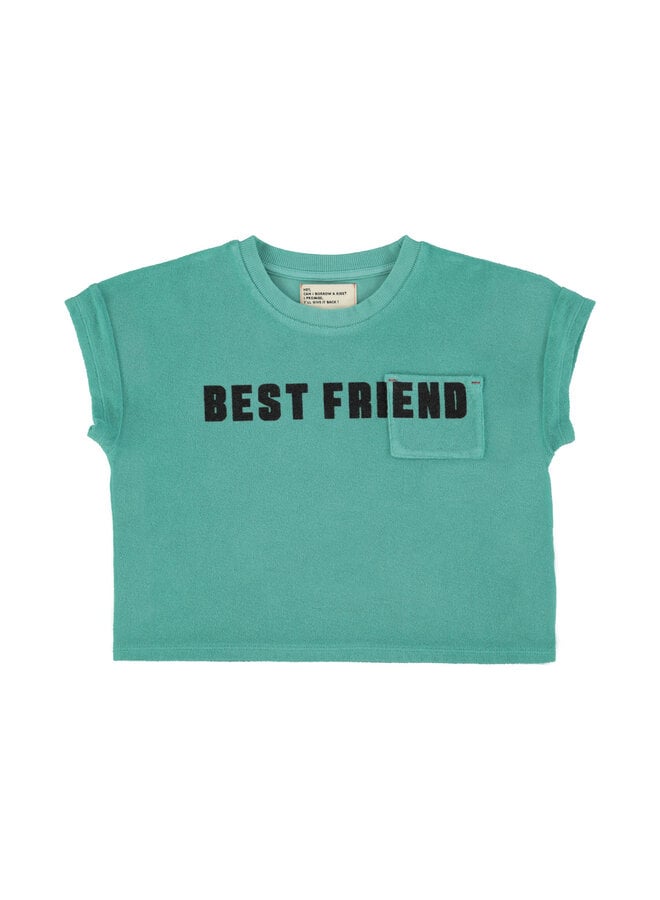 T-shirt - Turquoise w/ "best friend" print