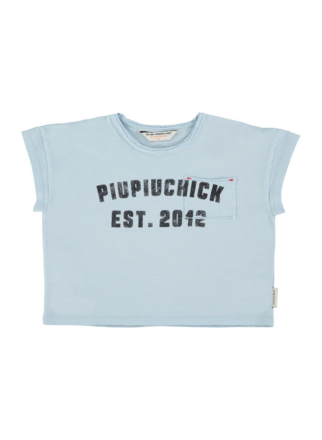 T-shirt - Light blue w/ "piupiuchick" print