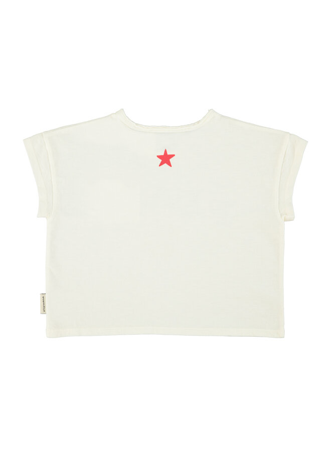 Piupiuchick - T-shirt - Ecru w/ "peace" print