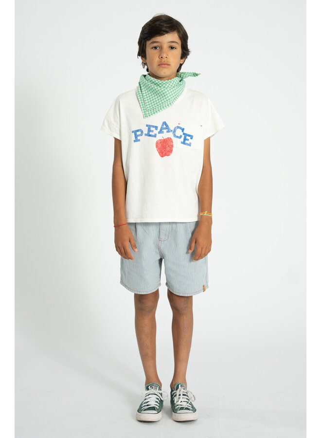 Piupiuchick - T-shirt - Ecru w/ "peace" print