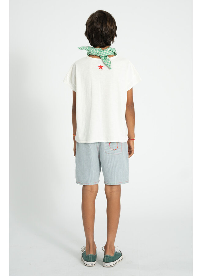 Piupiuchick - T-shirt - Ecru w/ "peace" print