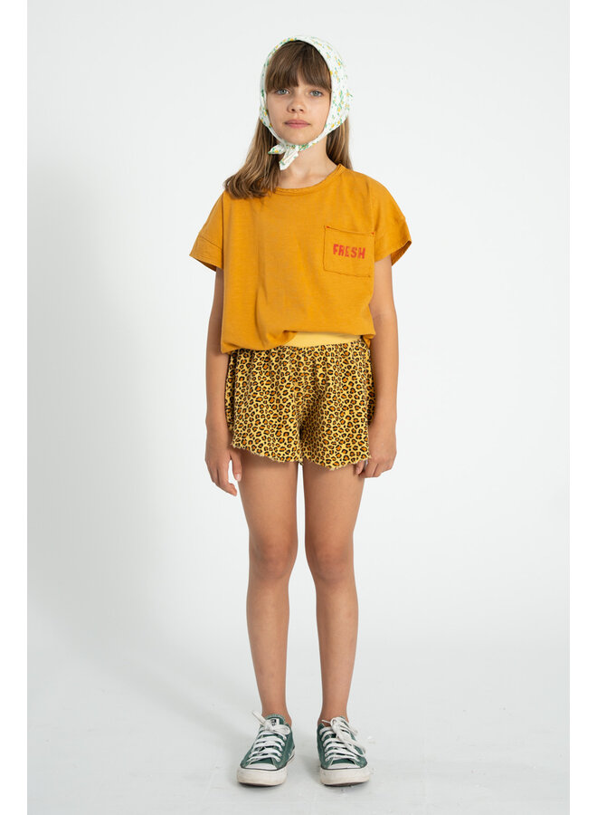 Piupiuchick - T-shirt - Camel w/ strawberry print