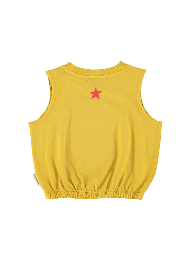 Piupiuchick - Sleeveless top - Mustard w/ apple print