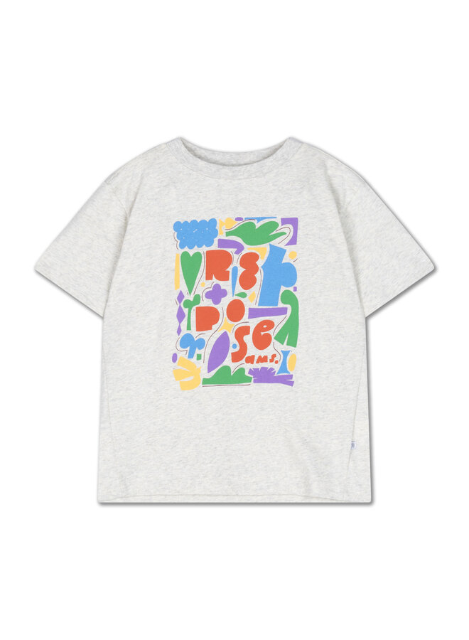 Boxy tee - Light mixed cream