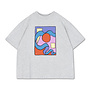 Repose AMS - Boxy tee - Grey melange