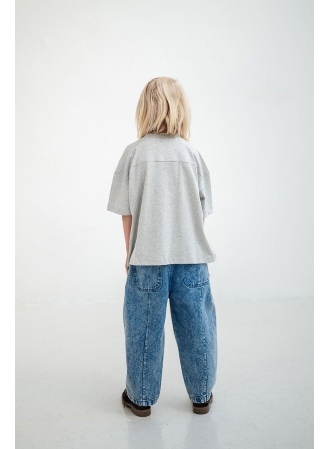 Repose AMS - Boxy tee - Grey melange