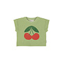 Piupiuchick - T-shirt - Light olive w/ cherry print
