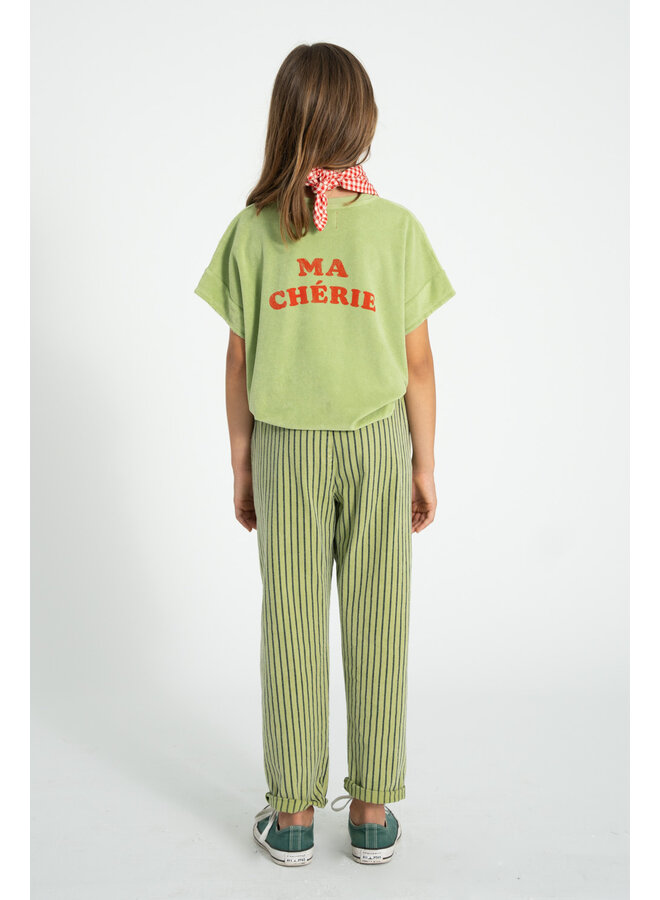 Piupiuchick - T-shirt - Light olive w/ cherry print