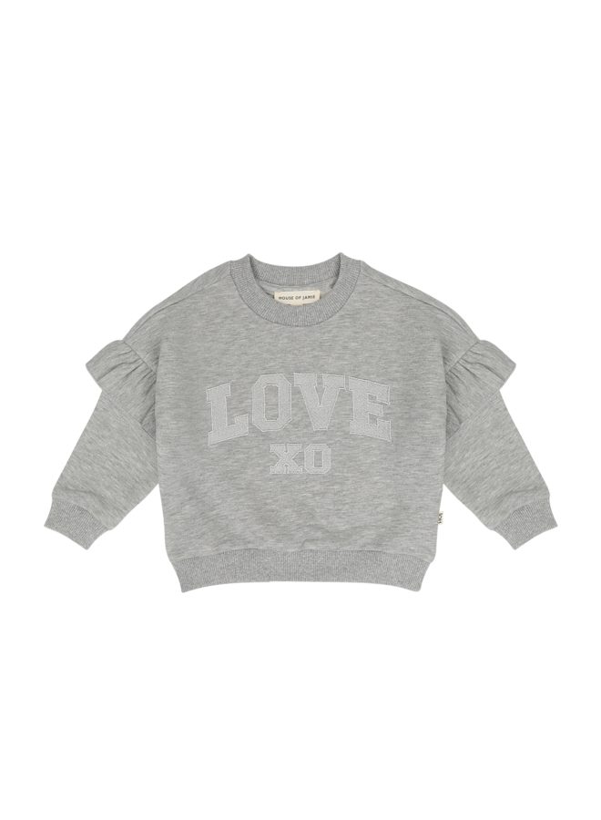 Frill sweatshirt - Grey melange