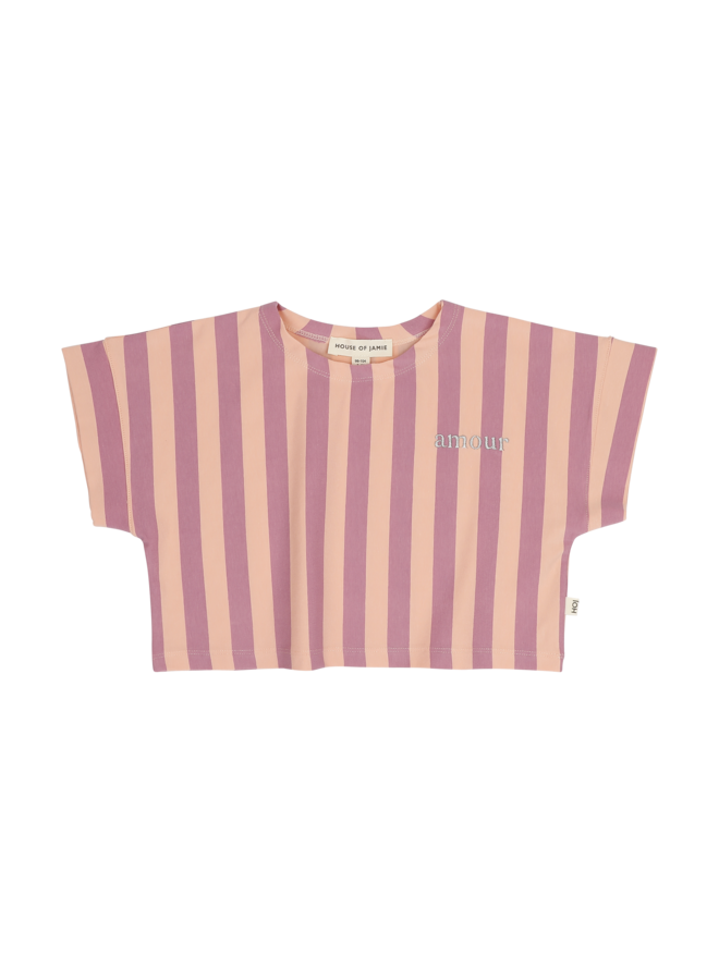 Relaxed tee - Violet bellini stripes