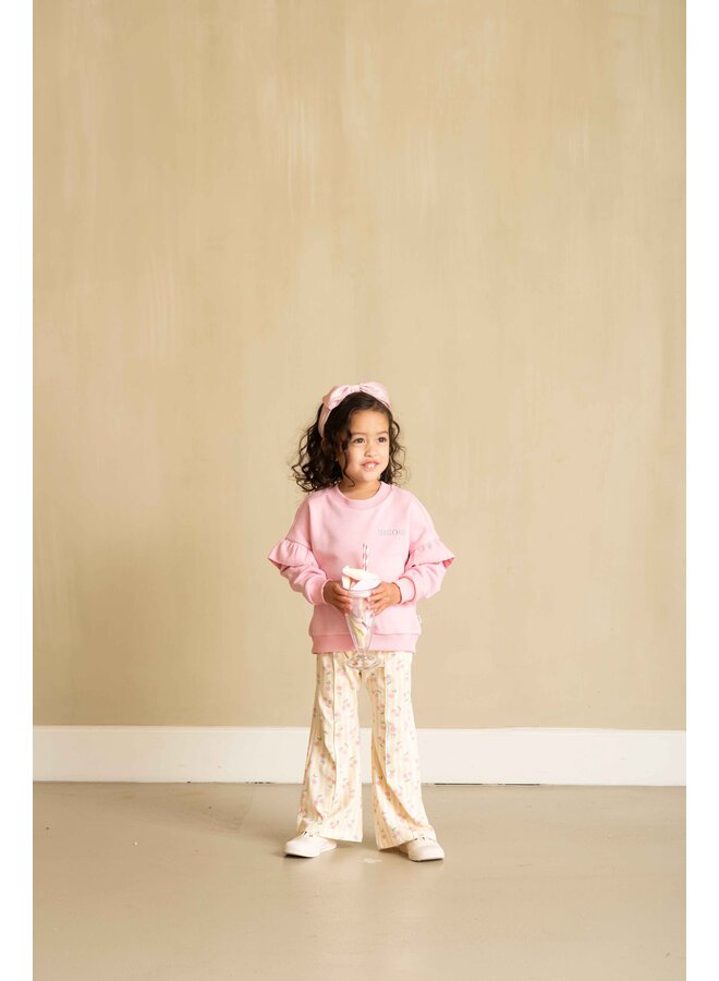 House of Jamie - Frill sweatshirt - Poppy peony