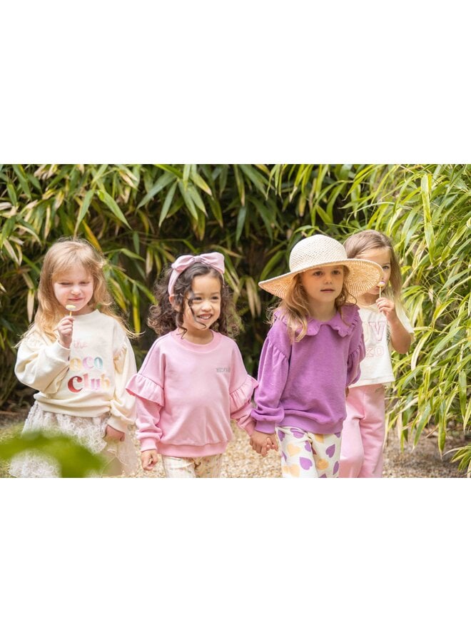 House of Jamie - Frill sweatshirt - Poppy peony