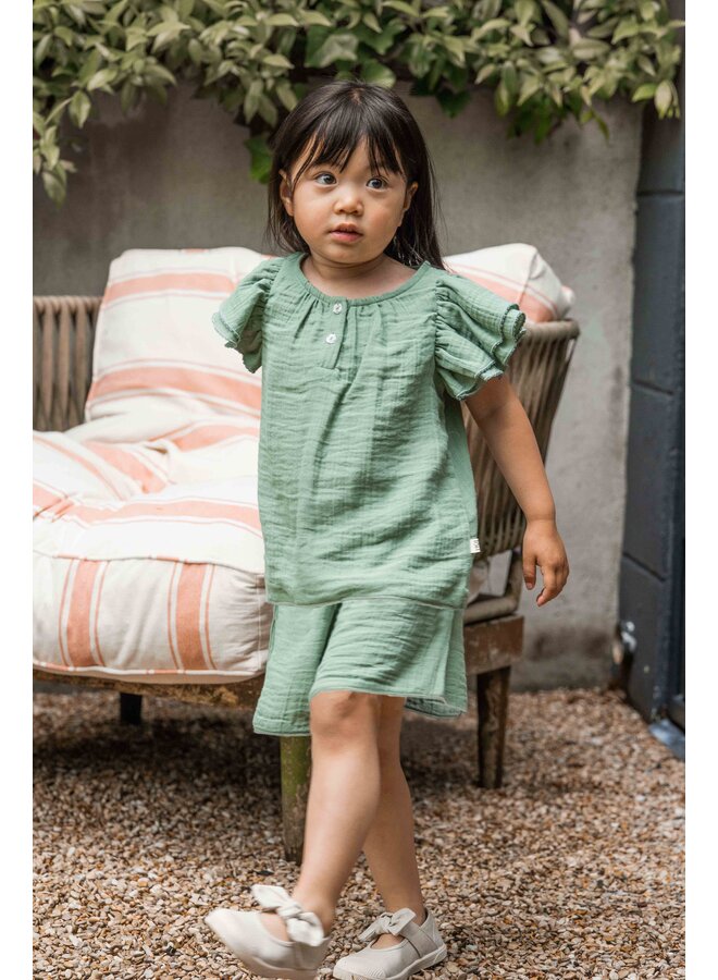 House of Jamie - Girls relaxed shorts - Ivy sage