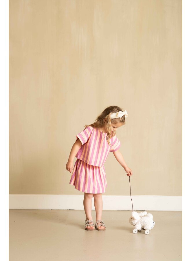 House of Jamie - Smocked skirt - Violet bellini stripes