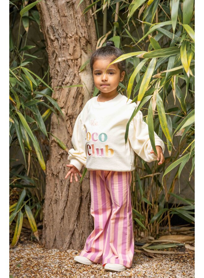 House of Jamie - Flared pants - Violet bellini stripes