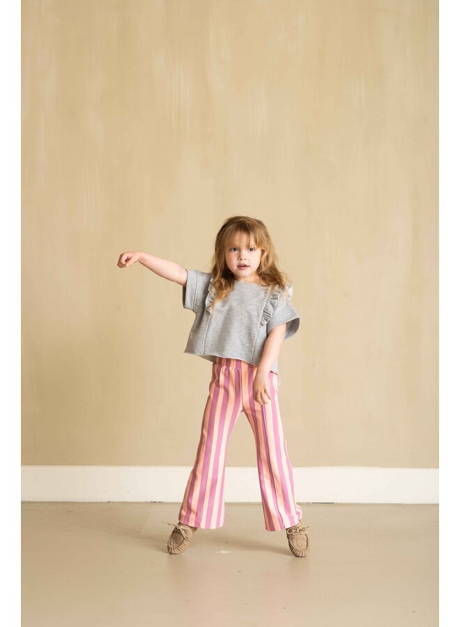House of Jamie - Flared pants - Violet bellini stripes