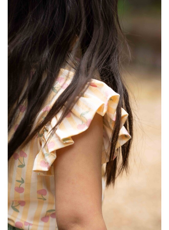 House of Jamie - Ruffled tee - Cherry party