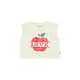 Piupiuchick - Sleeveless t-shirt - Ecru w/ apple print