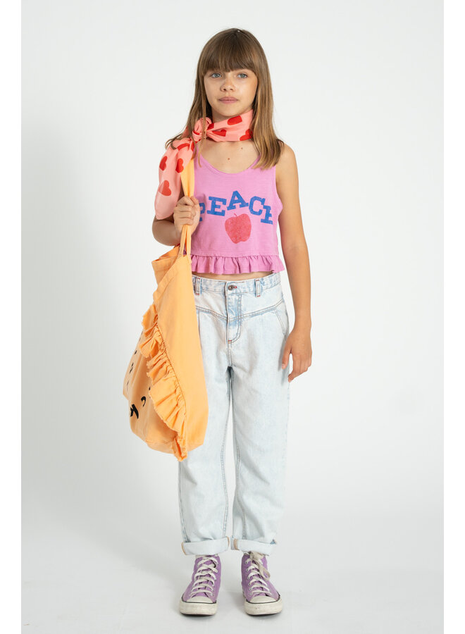 Piupiuchick - Top - Pink w/ "peace" print