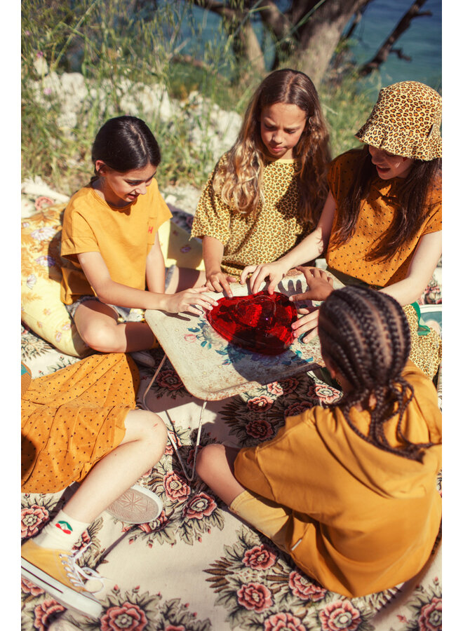 Piupiuchick - T-shirt dress - Mustard animal print