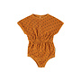 Piupiuchick - Playsuit - Camel w/ black hearts allover