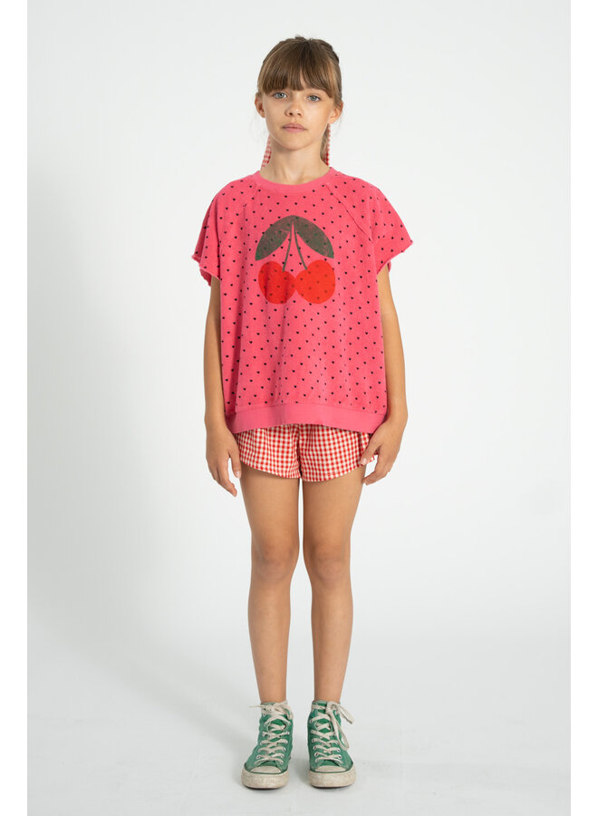 Piupiuchick - Sleeveless sweatshirt - Pink w/ cherry print