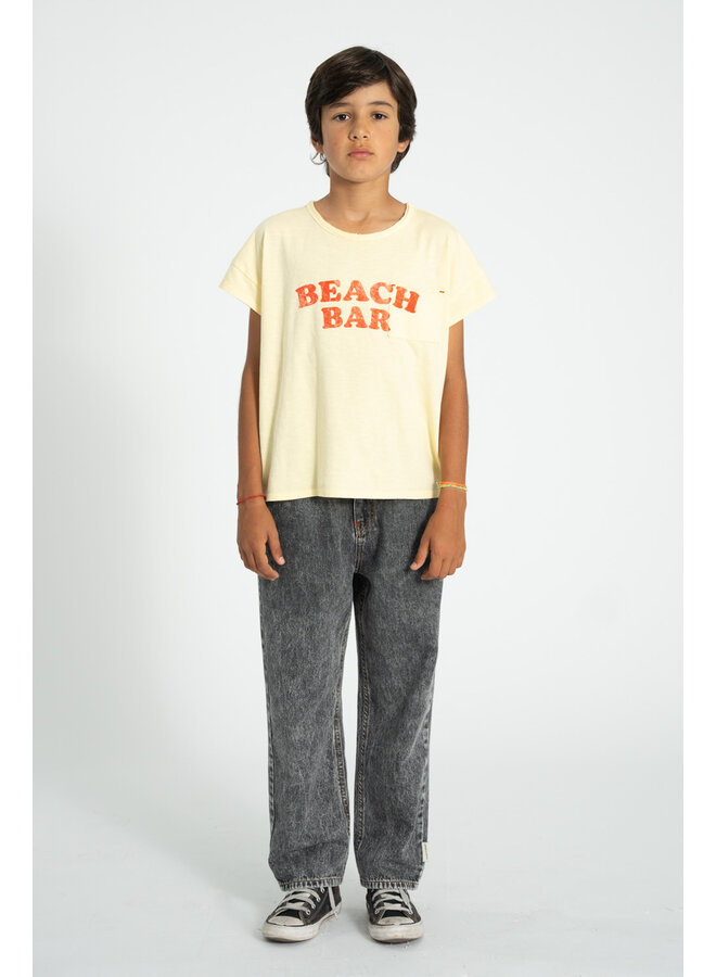 Piupiuchick - Unisex trousers - Washed black denim