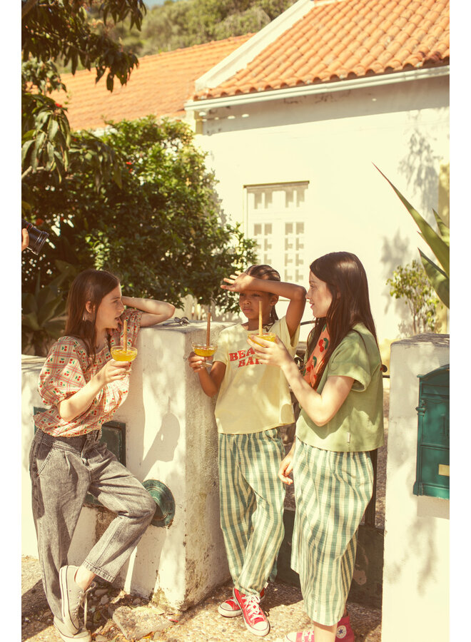 Piupiuchick - Mom fit trousers - Washed black denim