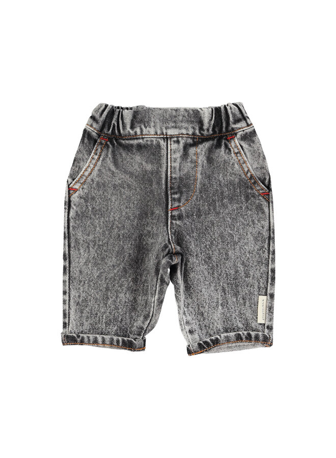 Baby trousers - Washed black denim
