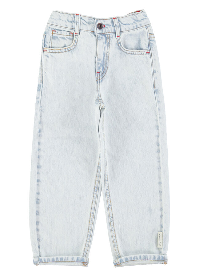 Piupiuchick - Unisex trousers - Washed light blue denim