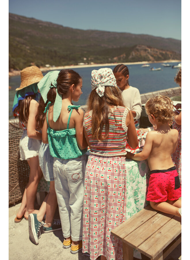 Piupiuchick - Mom fit trousers - Washed light blue denim