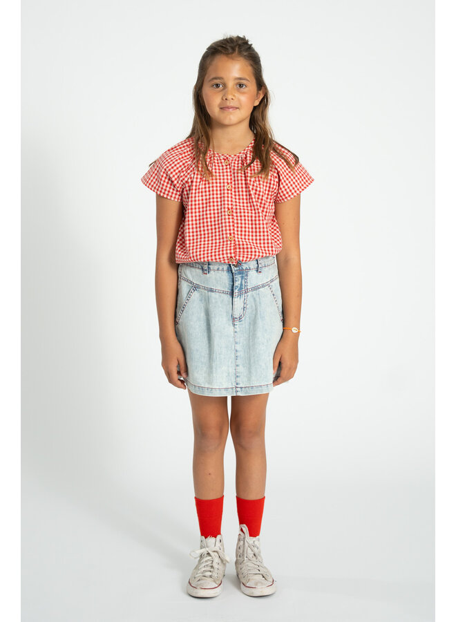 Piupiuchick - Short skirt - Blue light denim