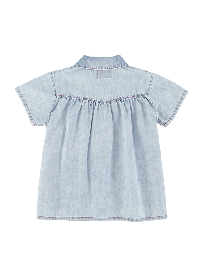 Piupiuchick - Short dress - Blue light denim