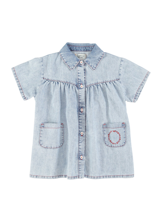 Piupiuchick - Short dress - Blue light denim