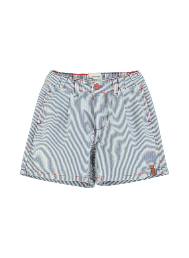 Boy shorts - Ecru w/ indigo stripes