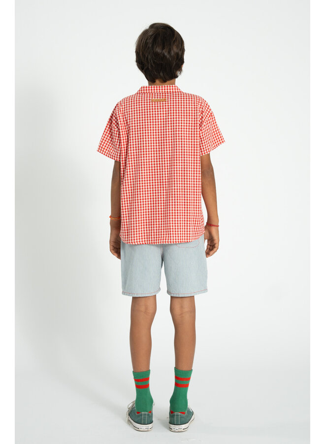 Piupiuchick - Boy shorts - Ecru w/ indigo stripes