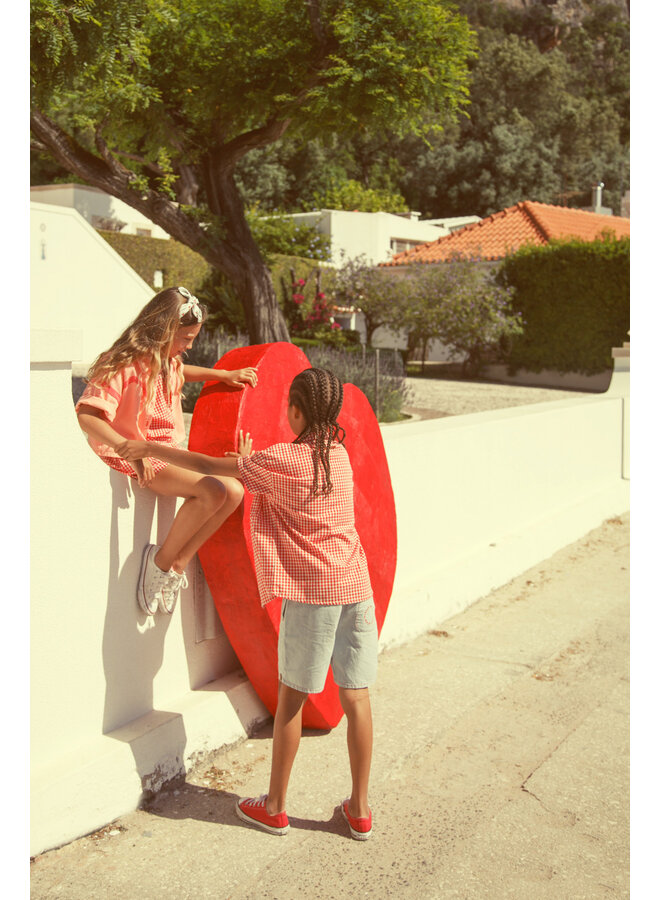 Piupiuchick - Boy shorts - Ecru w/ indigo stripes