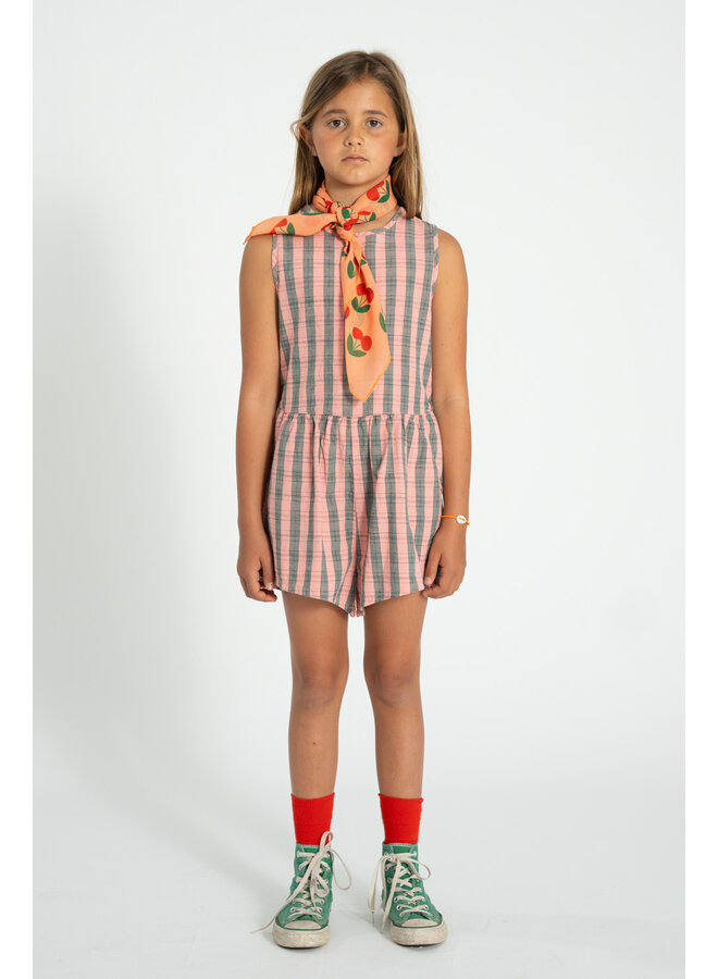 Piupiuchick - Short jumpsuit - Pink checkered