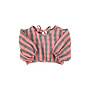 Piupiuchick - Cropped blouse w/ baloon sleeves - Pink & green checkered
