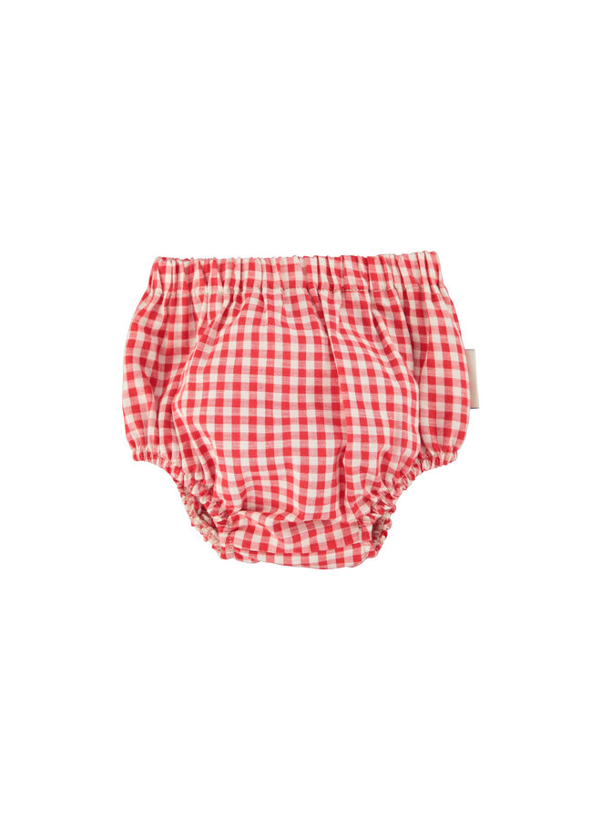 Piupiuchick - Baby bloomers - Red & ecru checkered