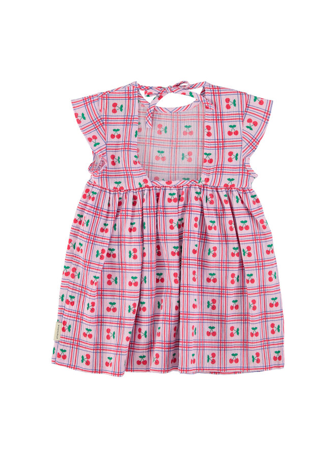 Piupiuchick - Short dress - Lilac w/ cherries allover