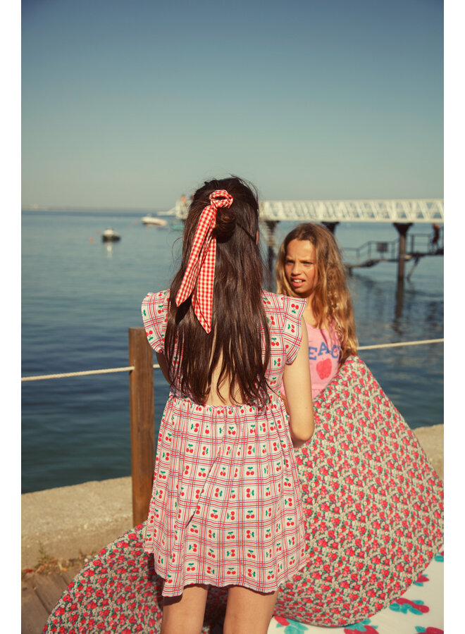 Piupiuchick - Short dress - Lilac w/ cherries allover