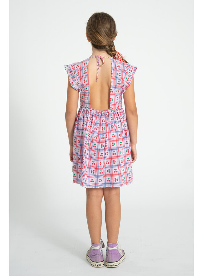 Piupiuchick - Short dress - Lilac w/ cherries allover