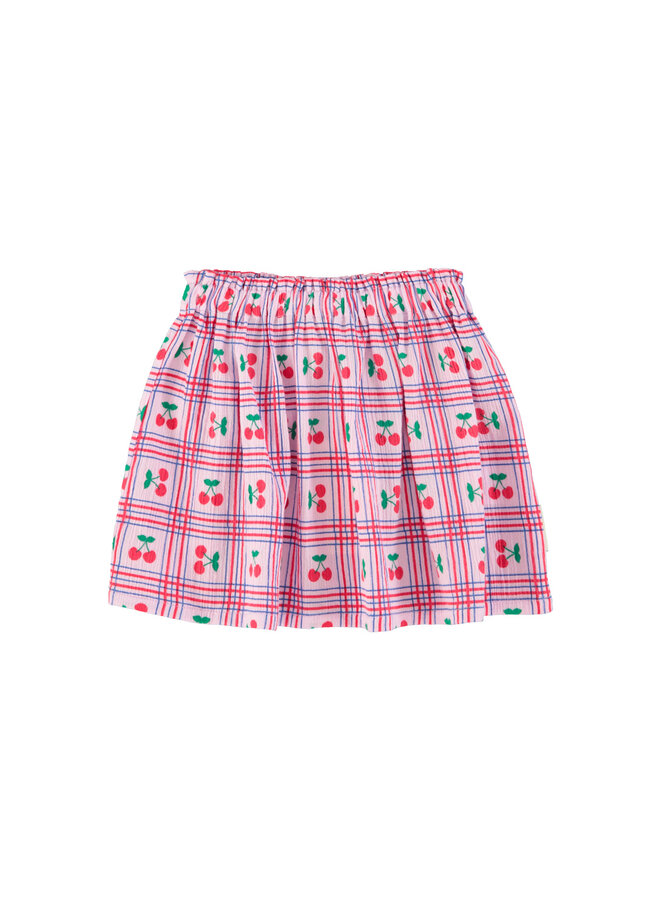 Short skirt - Lilac w/ cherries allover