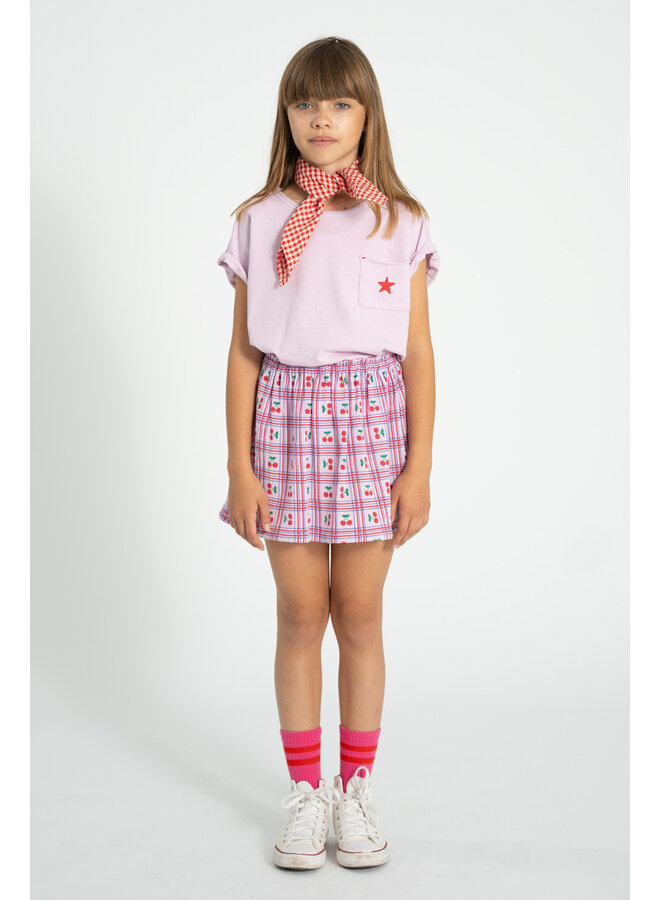 Piupiuchick - Short skirt - Lilac w/ cherries allover